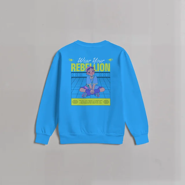 Elegant Mockup of a Relaxed Fit White Sweatshirt