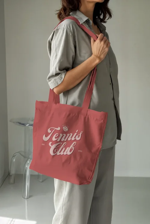 Stylish Tote Bag Mockup in Modern Indoor Setting