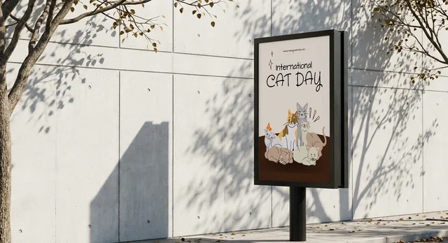 Urban Billboard Mockup in a Minimalist Scene