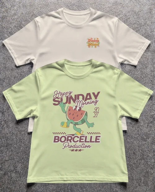 Minimalist T-Shirt Mockup Stacked for Showcase