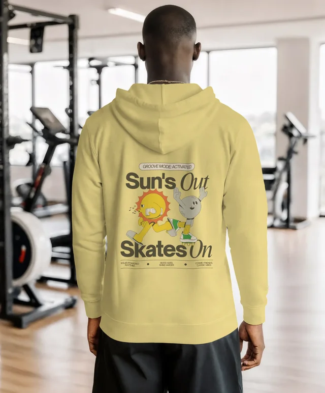 Stylish Hoodie Mockup in Modern Gym Setting