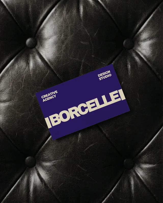 Elegant Mockup of a Business Card on Leather Surface