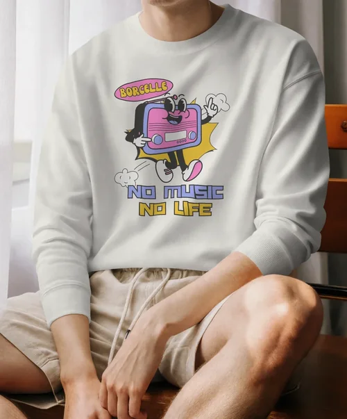 Stylish Sweatshirt Mockup in Cozy Indoor Setting