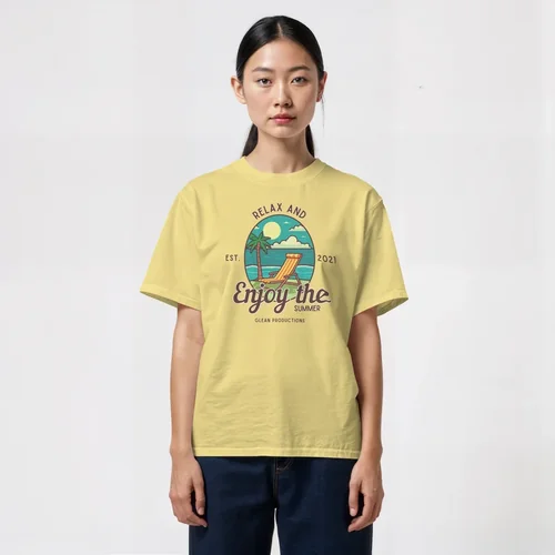 Minimalist T-Shirt Mockup with Soft White Background Colors