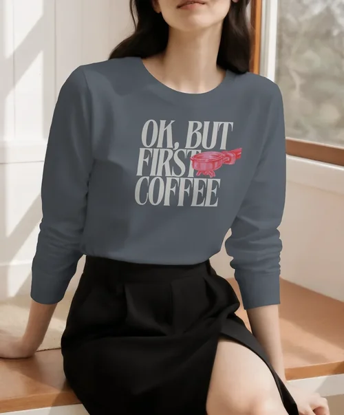 Stylish Mockup of a Sweatshirt in a Bright Room