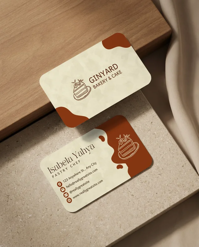 Elegant Mockup of Business Card on Textured Surface