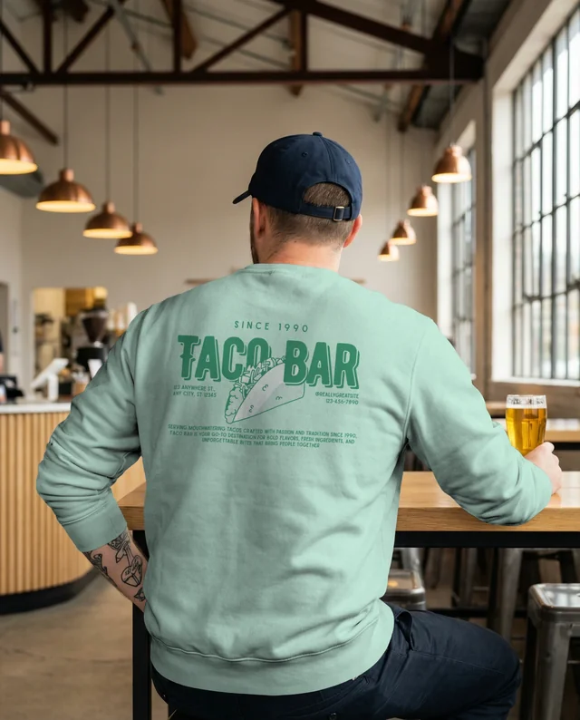 Stylish Mockup of a Young Man in a Sweatshirt