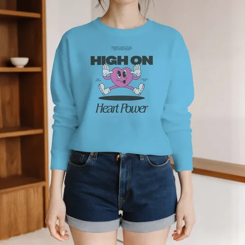 Stylish Mockup of a Young Woman in a Sweatshirt