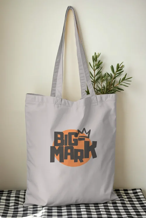 Minimal Cream Cotton Tote Bag Mockup for Clean Aesthetic