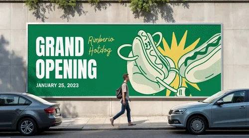 Modern Billboard Mockup in Urban Scene