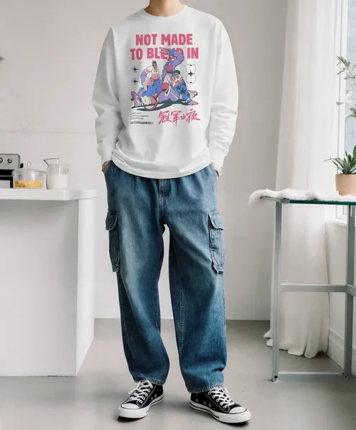 Stylish Sweatshirt Mockup in Modern Kitchen Setting