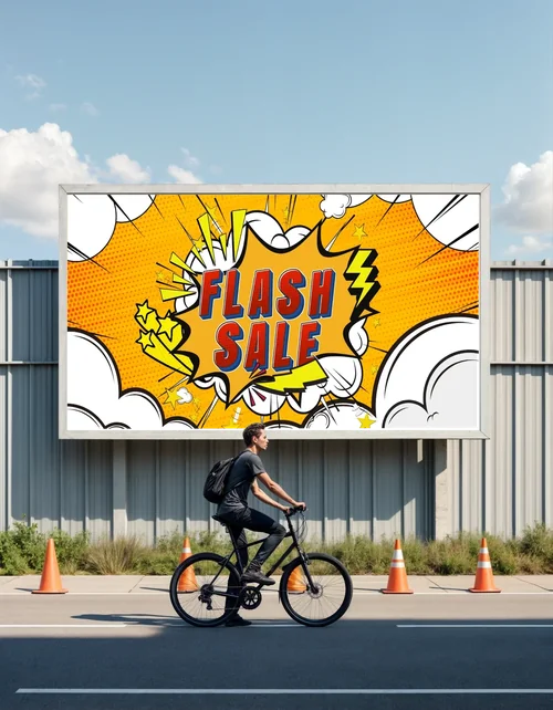 Large Outdoor Billboard Mockup for Urban Advertising
