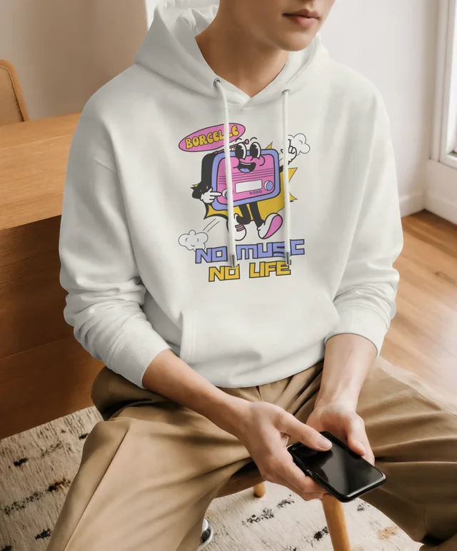 Stylish Hoodie Mockup in a Modern Interior Setting