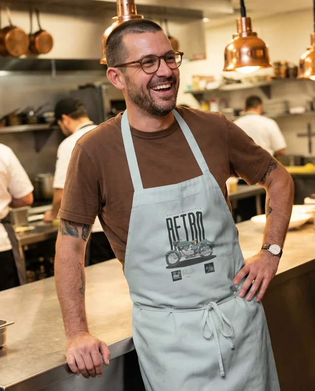 Cheerful Chef Mockup in a Lively Kitchen Environment
