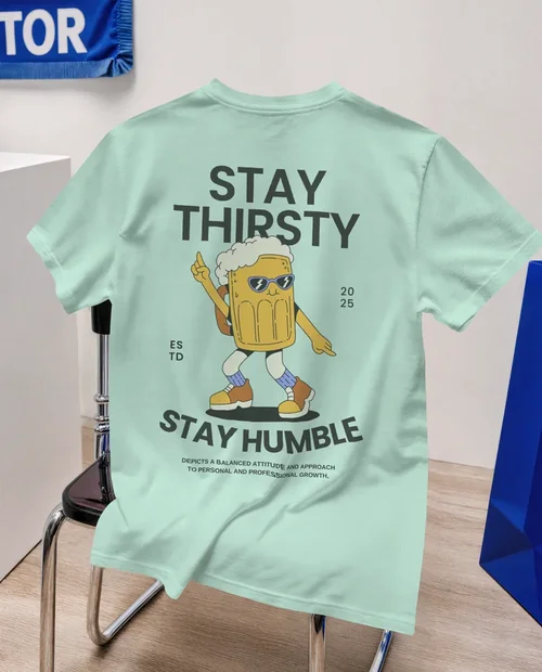 Modern T-Shirt Mockup on Sleek Chair for Stylish Display