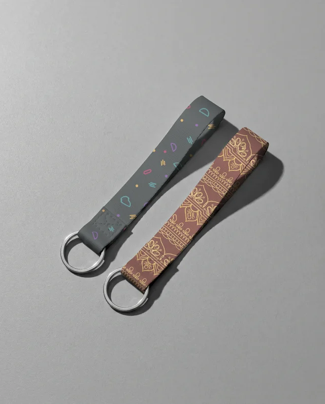 Elegant Lanyard Mockup with Soft Gray Background