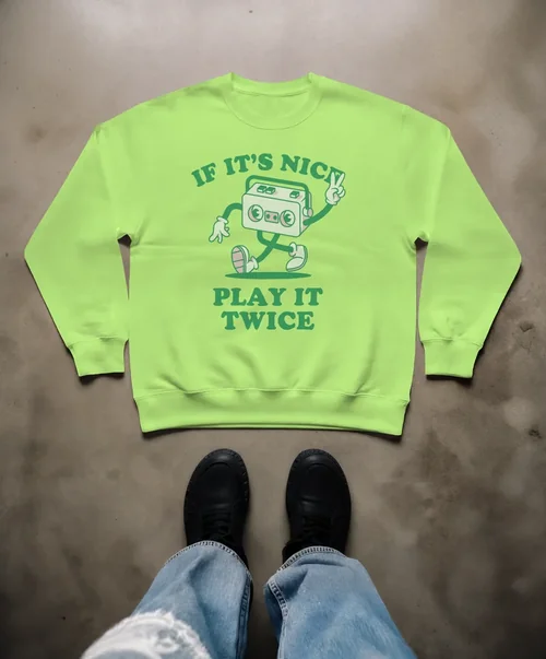 Stylish Mockup of a White Sweatshirt and Sneakers