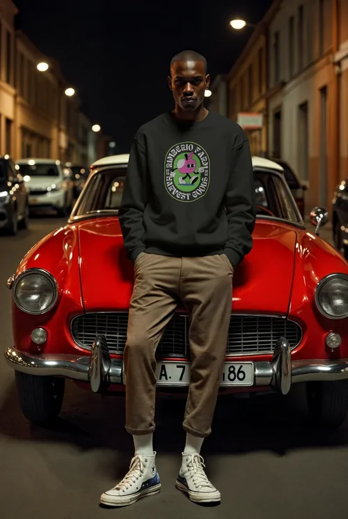 Stylish Mockup of a Young Man in a Sweatshirt