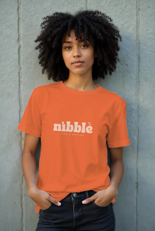 Mockup of Casual T-Shirt on Young Woman - Stylish & Simple