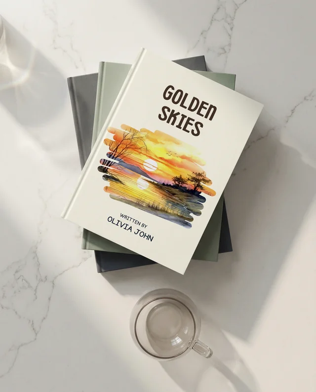 Minimalist Book Mockup for Serene Still Life Composition