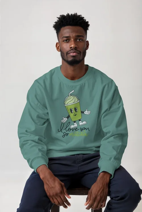 Stylish Mockup of a Casual Sweatshirt on a Young Man