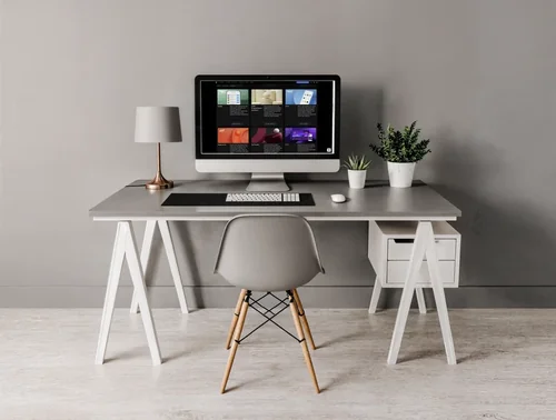 Modern iMac Mockup for Minimalist Home Office Design