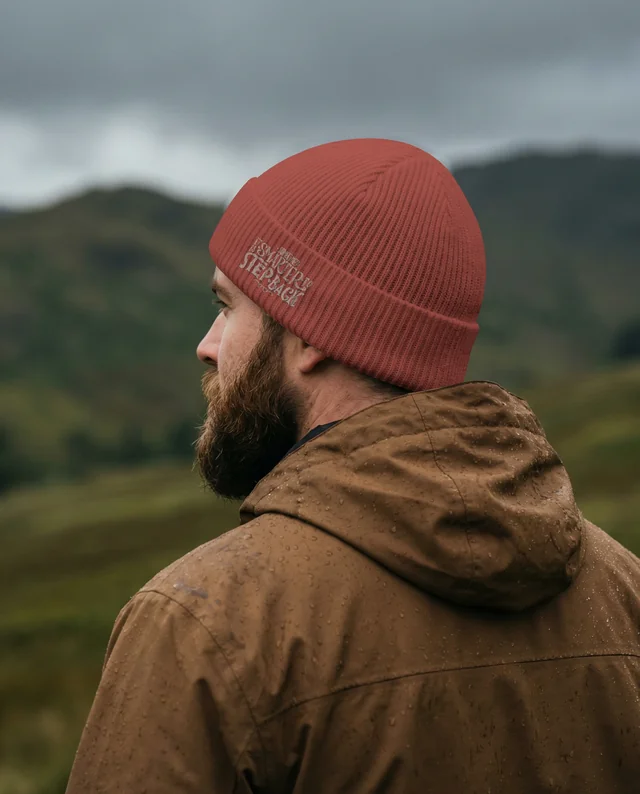 Outdoor Beanie Mockup Featuring a Man in Nature