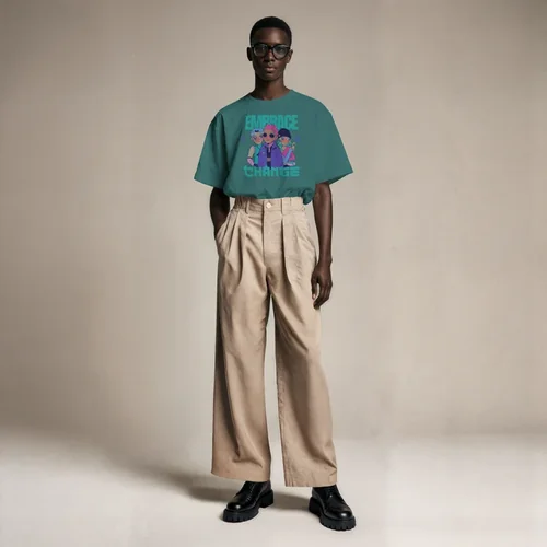 Stylish Mockup of T-Shirt with Beige Background and Colors