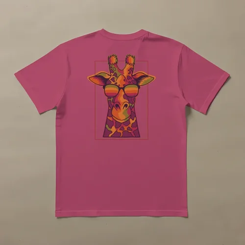 Mockup of White T-Shirt on Soft Beige Background