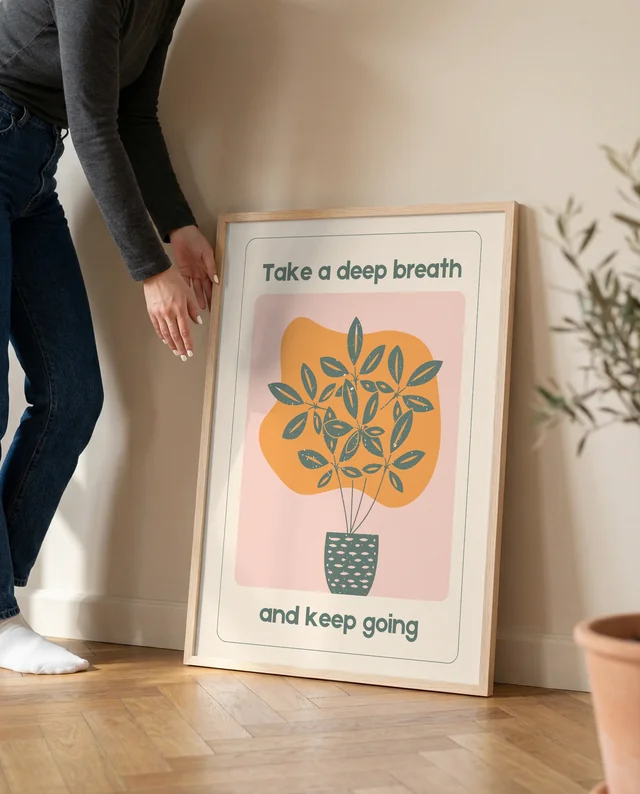 Cozy Indoor Mockup Poster with Blank Canvas