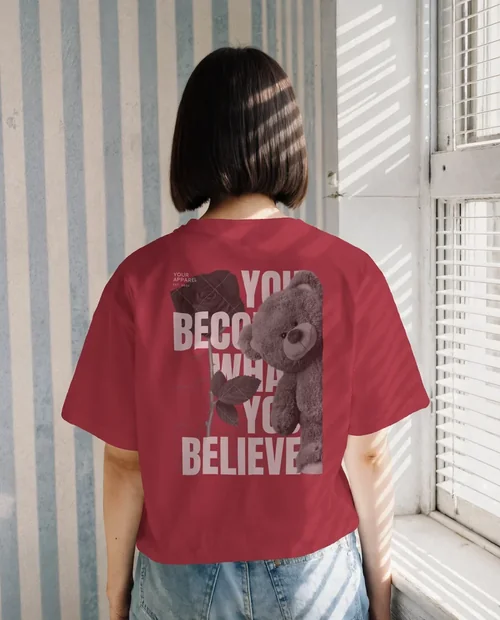 Stylish T-Shirt Mockup in Bright Room Setting