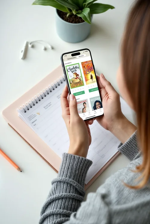 Mockup of iPhone 16 Pro Max in Minimalist Work Scene