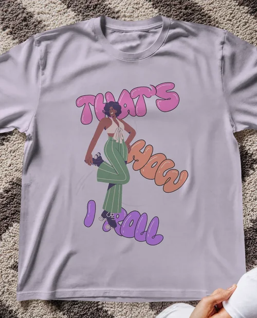 Light Gray T-Shirt Mockup on Textured Carpet