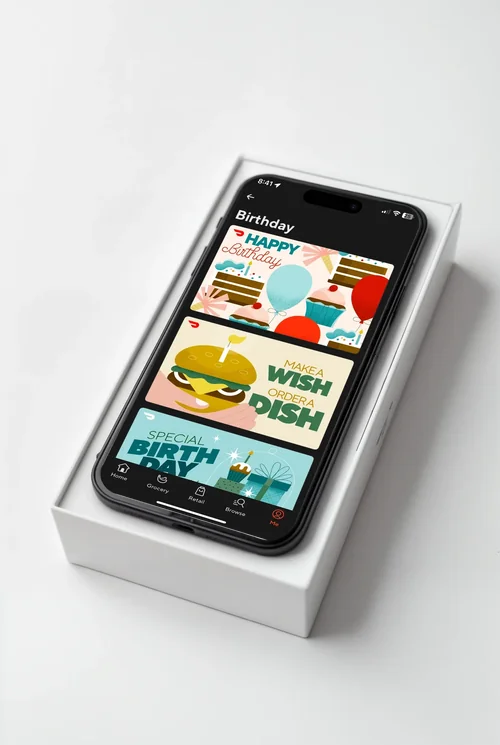 Minimalist iPhone 16 Pro Max Mockup on White Surface