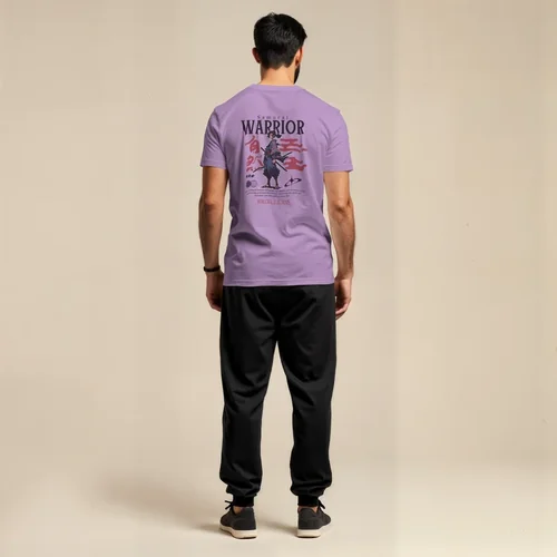 Mockup of T-Shirt Against Soft Beige Background Colors