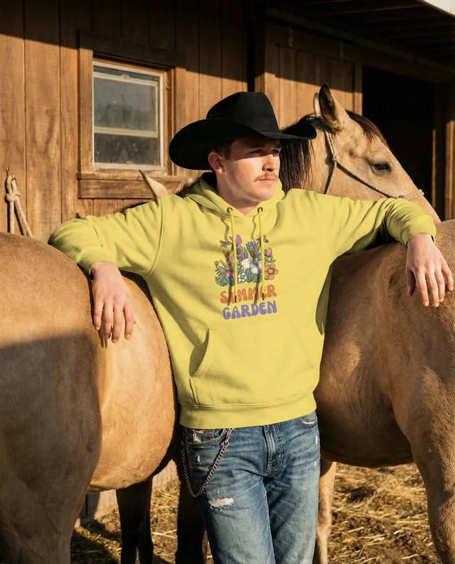 Stylish Hoodie Mockup in Rustic Barn Setting