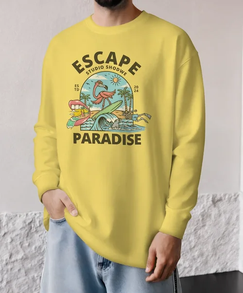 Stylish Sweatshirt Mockup in Modern Indoor Setting