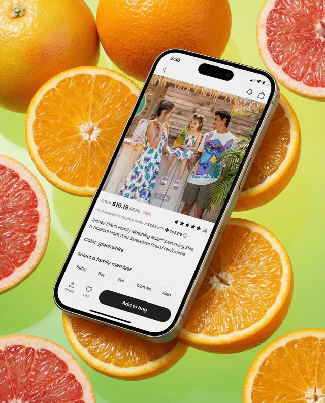 Vibrant iPhone Mockup Surrounded by Fresh Citrus