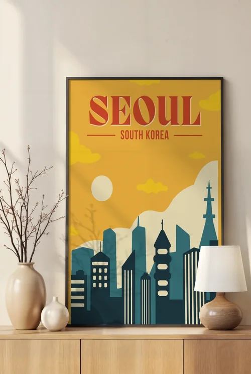 Mockup Poster with Soft Beige Background and Elegant Colors