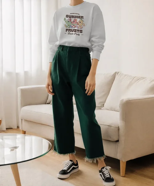 Stylish Sweatshirt Mockup in Cozy Living Room