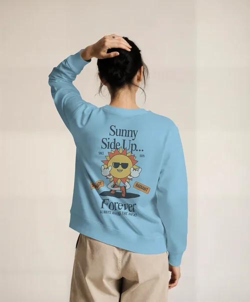 Stylish Mockup of a Woman in a Relaxed Sweatshirt