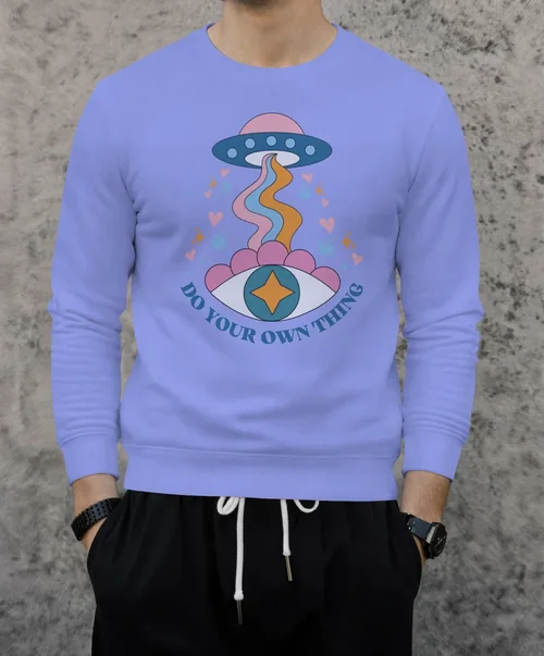 Stylish Mockup of a Casual Sweatshirt Look