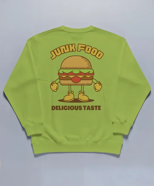 Mockup of Classic White Sweatshirt from the Back