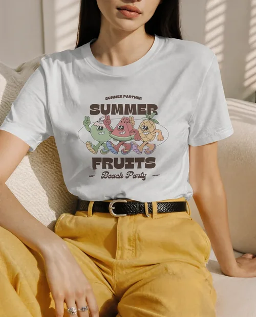 Stylish T-Shirt Mockup with Relaxed Elegance