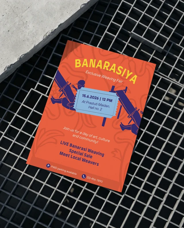 Minimalist Mockup of a Blank Flyer on Gray Surface