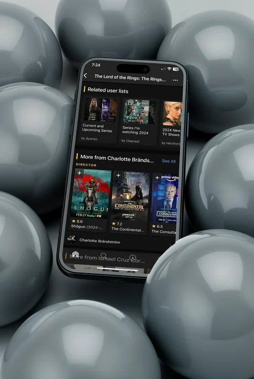 Modern iPhone 16 Pro Max Mockup with Glossy Spheres