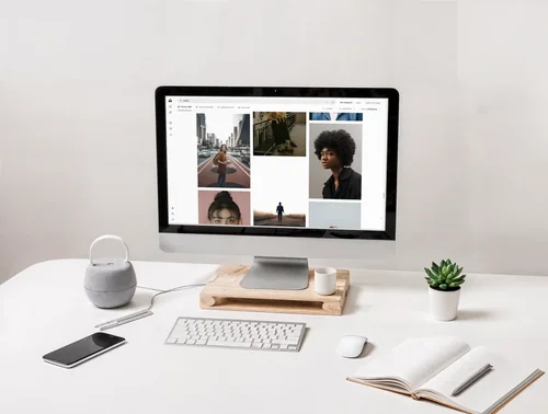 Minimalist iMac Mockup for Modern Workspace Design
