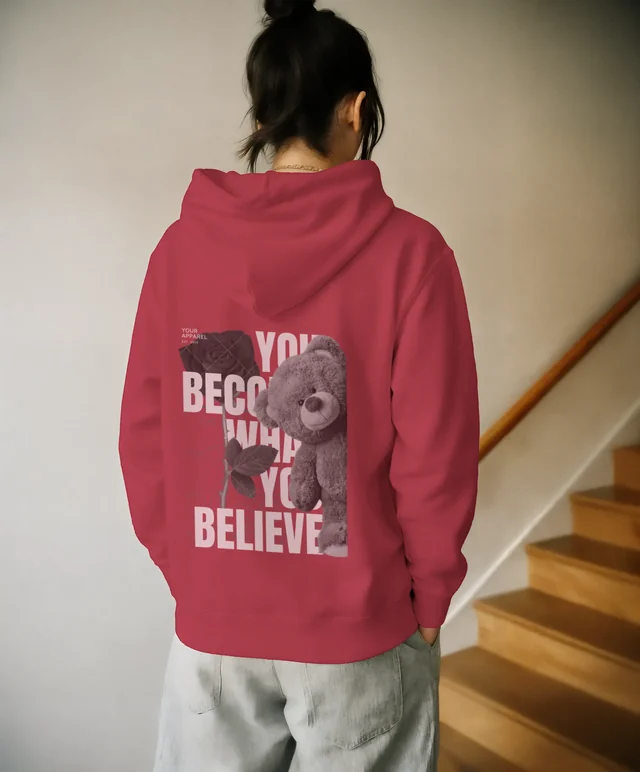 Stylish Hoodie Mockup on Wooden Staircase