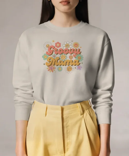 Stylish Mockup of a Woman in a Fitted Sweatshirt