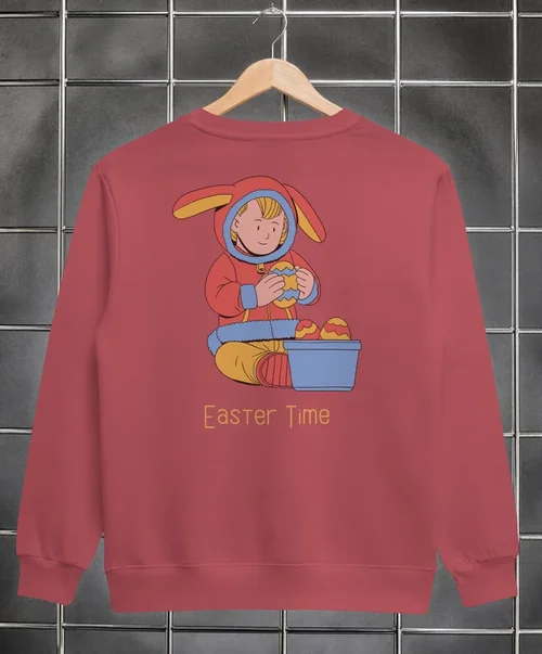 Minimalist Sweatshirt Mockup on Wooden Hanger